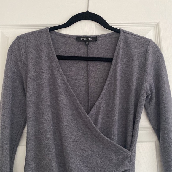 Never worn, Dynamite long-sleeve wrap dress, XS - Picture 2 of 4